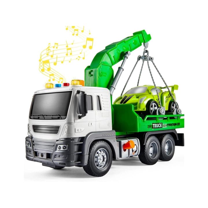 Multifunkcyjna Ciężarówka, Laweta, Dźwig, Transporter + Samochód 1:16