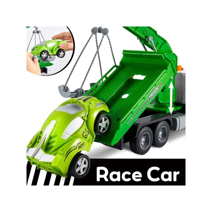 Multifunkcyjna Ciężarówka, Laweta, Dźwig, Transporter + Samochód 1:16