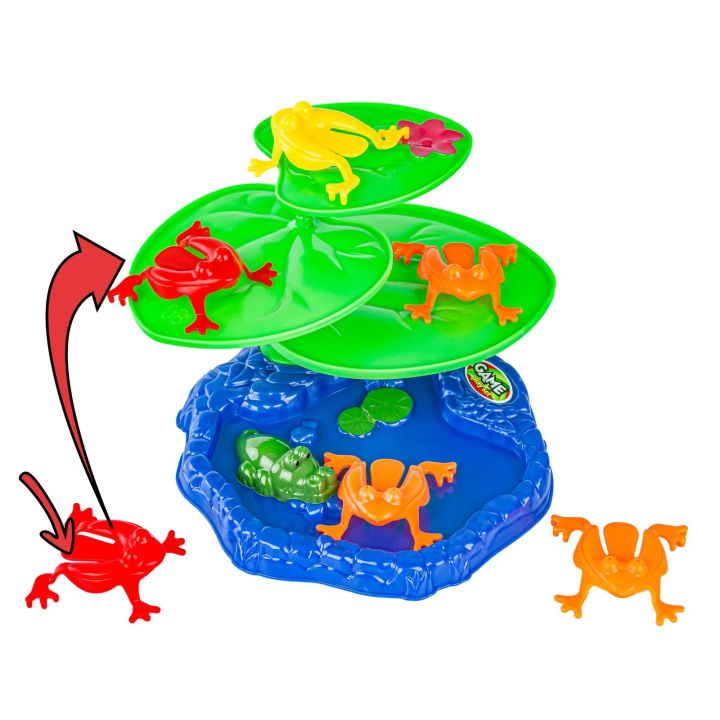 Wesoła Gra Zręcznościowa - SKACZĄCE ŻABKI "Jumping frog" Pchełki