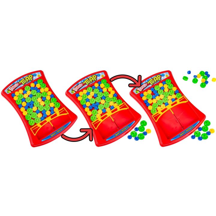 Zabawna Gra Zręcznościowa PUŁAPKA ZBIJAK "Booby Trap" Pionki