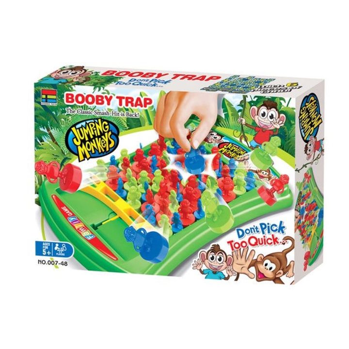 Zabawna Gra Zręcznościowa PUŁAPKA ZBIJAK "Booby Trap" Skaczące Małpki