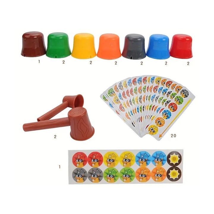 Gra zręcznościowa na refleks ZBUDUJ WIEŻĘ KUBKI, Ułóż kolorowe kubeczki