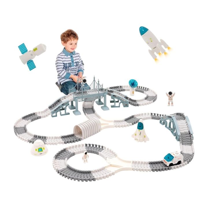 TOR WYŚCIGOWY Samochodowy Stacja Kosmiczna, KOSMOS Rakieta Kosmiczna 332 el.