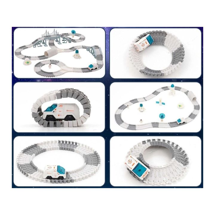 TOR WYŚCIGOWY Samochodowy Stacja Kosmiczna, KOSMOS Rakieta Kosmiczna 332 el.