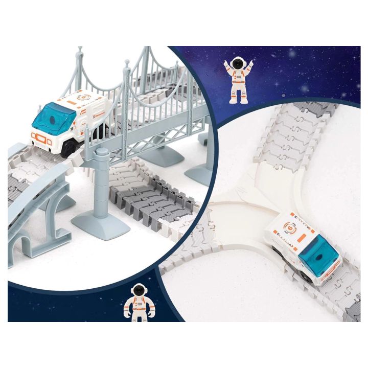 TOR WYŚCIGOWY Samochodowy Stacja Kosmiczna, KOSMOS Rakieta Kosmiczna 332 el.