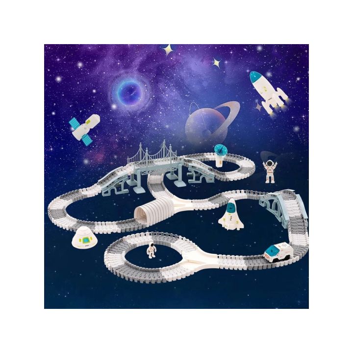 TOR WYŚCIGOWY Samochodowy Stacja Kosmiczna, KOSMOS Rakieta Kosmiczna 332 el.