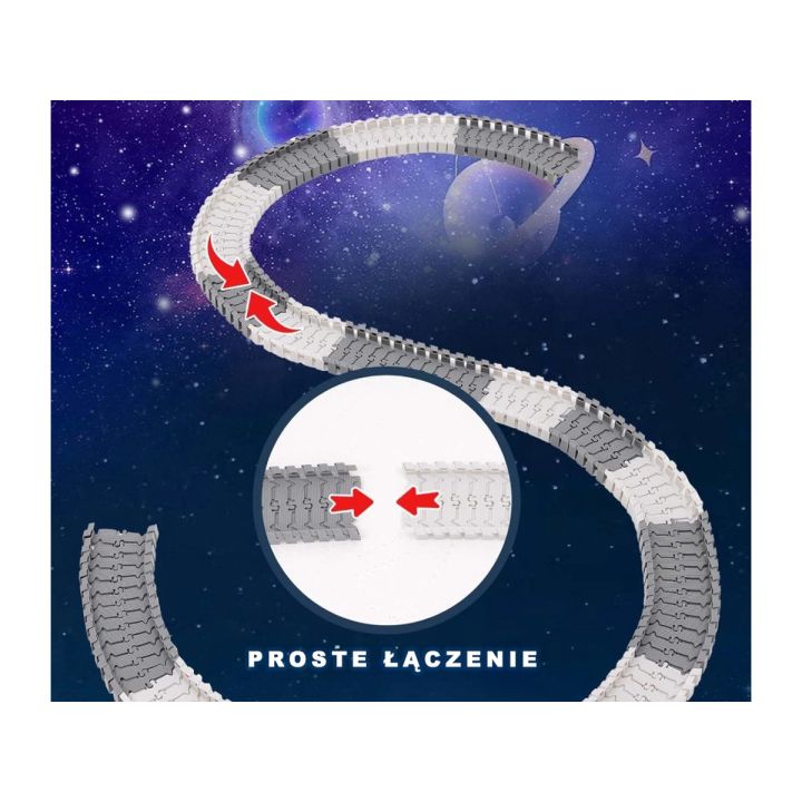 TOR WYŚCIGOWY Samochodowy Stacja Kosmiczna, KOSMOS Rakieta Kosmiczna 332 el.