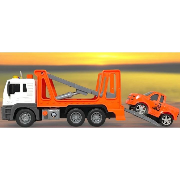 Multifunkcyjna Ciężarówka, Laweta, Transporter + Samochód Pomoc Drogowa 1:16 Auto Przecena 1