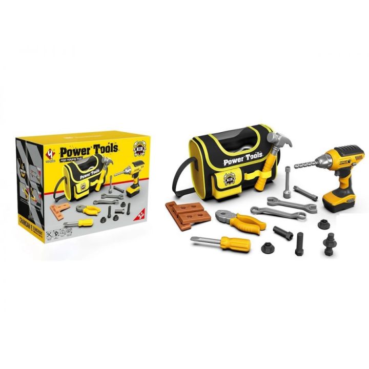 Torba Narzędziowa Zestaw Narzędzi Dla Małego Majsterkowicza, Wkrętarka + Akcesoria