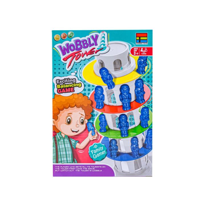 Rodzinna gra zręcznościowa CHWIEJNA WIEŻA "Wobbly Tower" Ruchoma, krzywa wieża