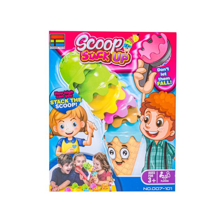 Rodzinna gra zręcznościowa SZALONE GAŁKI Lody w waflu Ułóż lodową wieżę