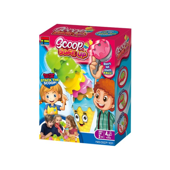 Rodzinna gra zręcznościowa SZALONE GAŁKI Lody w waflu Ułóż lodową wieżę