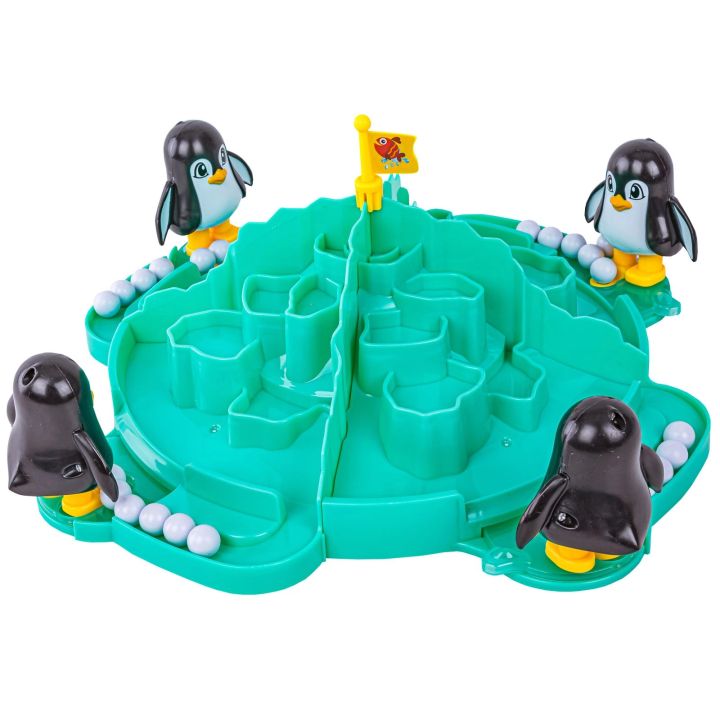 Rodzinna gra zręcznościowa, planszowa PINGWINKOWE PIŁKARZYKI, Piłka nożna "Penguins, Set, Go!"