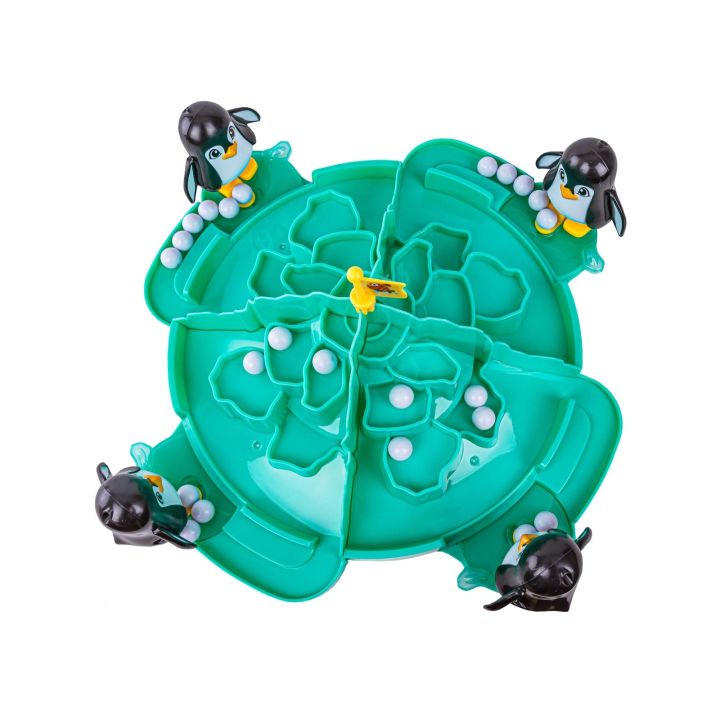 Rodzinna gra zręcznościowa, planszowa PINGWINKOWE PIŁKARZYKI, Piłka nożna "Penguins, Set, Go!"