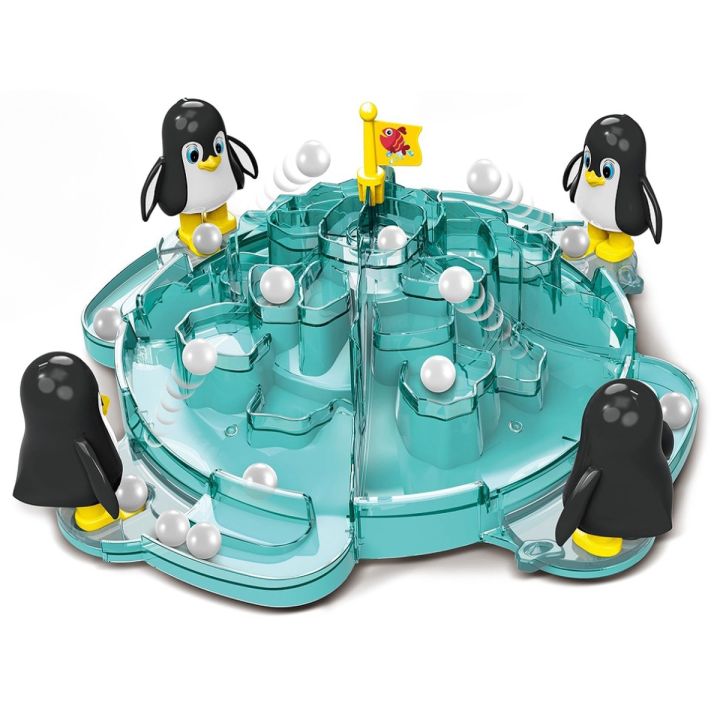 Rodzinna gra zręcznościowa, planszowa PINGWINKOWE PIŁKARZYKI, Piłka nożna "Penguins, Set, Go!"