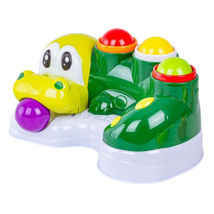 Zręcznościowa gra dla najmłodszych Zbijak, Wbij Piłeczkę, Wesoły Krokodyl