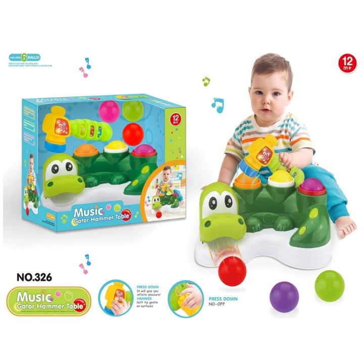 Zręcznościowa gra dla najmłodszych Zbijak, Wbij Piłeczkę, Wesoły Krokodyl