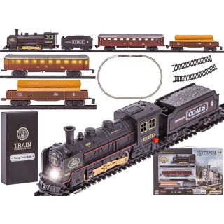 Elektryczna Kolejka Lokomotywa - Parowóz + 3 Wagony