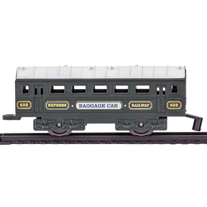 Elektryczna Kolejka Lokomotywa - Parowóz + 2 Wagony, Węglarka + Pasażerski