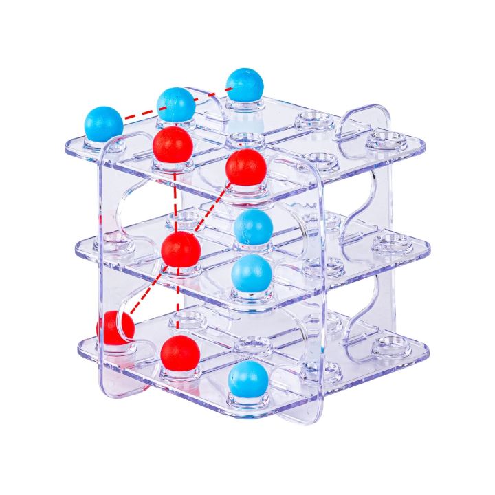 Gra logiczna TIC TAC TOE Układanka Łamigłówka, Kółko Krzyżyk 3D, 3 w Rzędzie