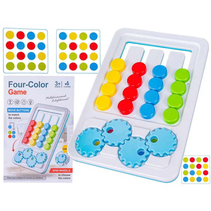 Gra Logiczna Dla Dzieci, Układanka LABIRYNT Cztery Kolory