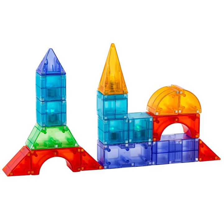 Klocki Magnetyczne, Konstrukcyjne, Świecące Elementy, Figury 3D 64 El. Przecena 1