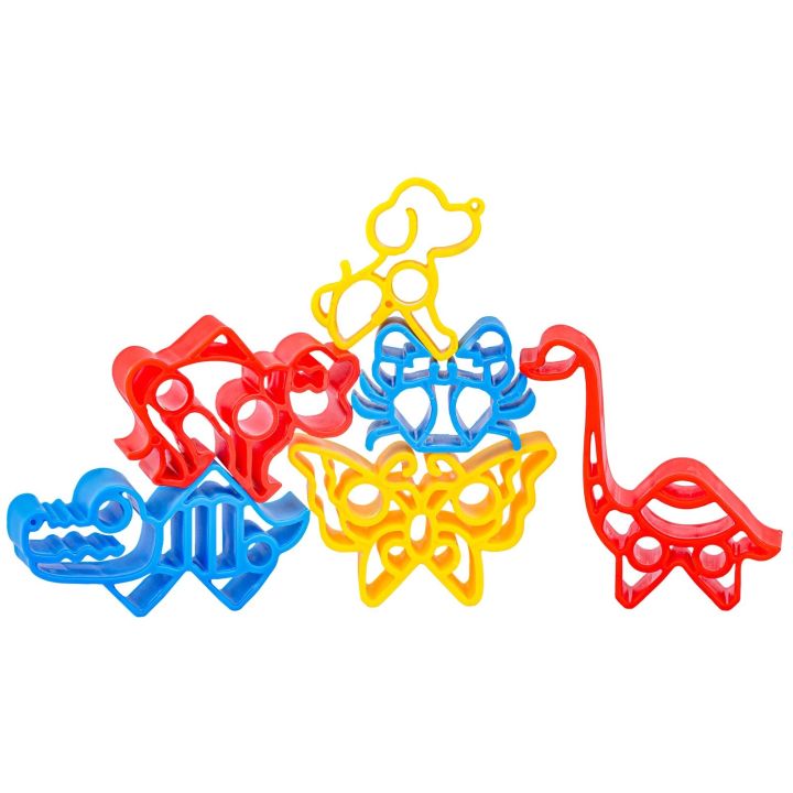 Zręcznościowa Gra Rodzinna, Balansująca Wieża Klocki Zwierzątka Kolorowa Układanka