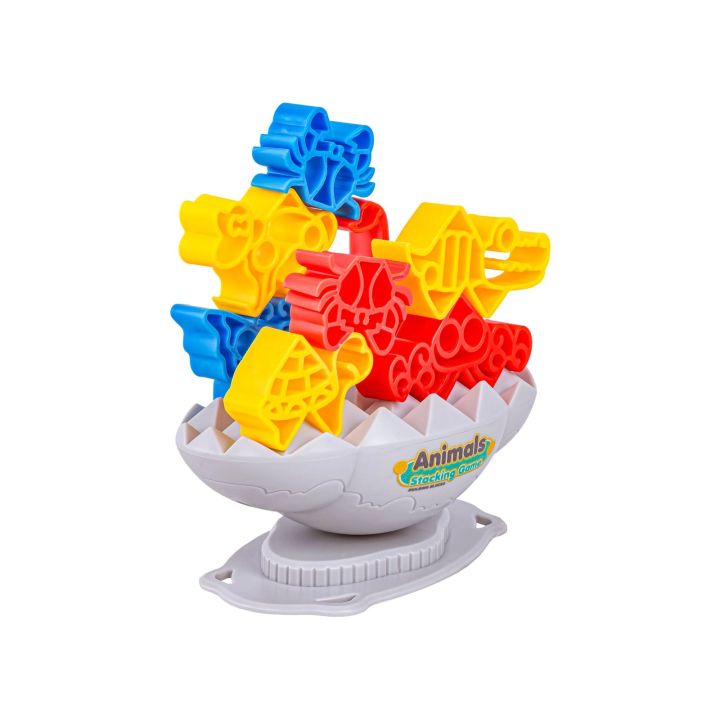 Zręcznościowa Gra Rodzinna, Balansująca Wieża Klocki Zwierzątka Kolorowa Układanka