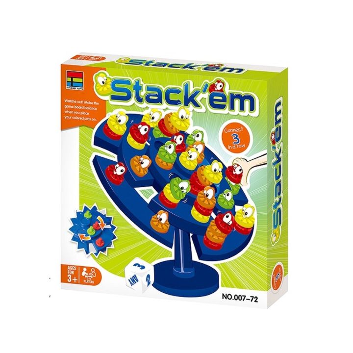 Edukacyjna Gra Zręcznościowa "Stack'em" Układanka Balansujące Pionki