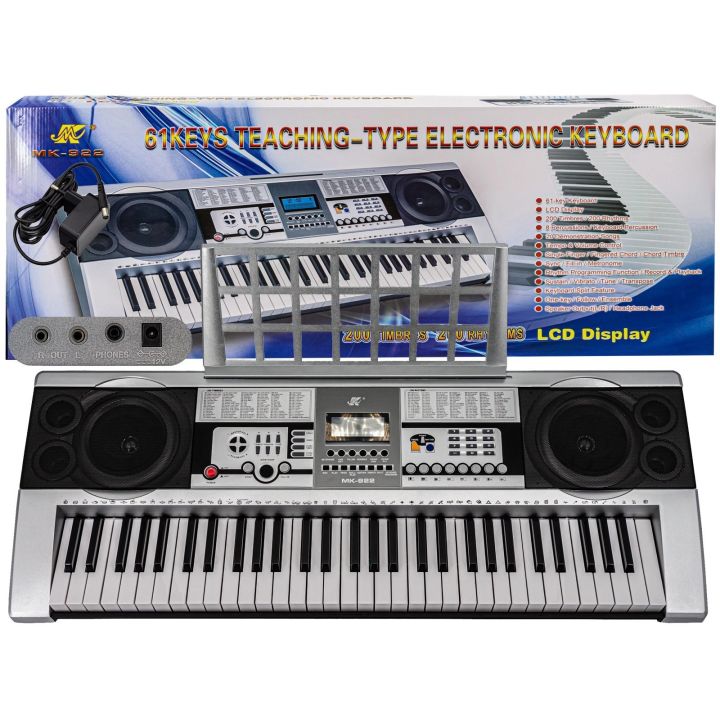 Keyboard MK-922 - duży wyświetlacz LCD, 61 klawiszy Przecena 6