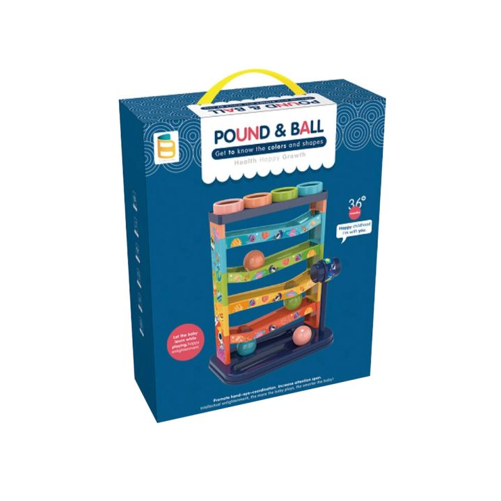 Zjeżdżalnia z piłeczkami Młotek Zbijak Tor Kulkowy Kulodrom Zabawka interaktywna Pound & Ball Przecena 1