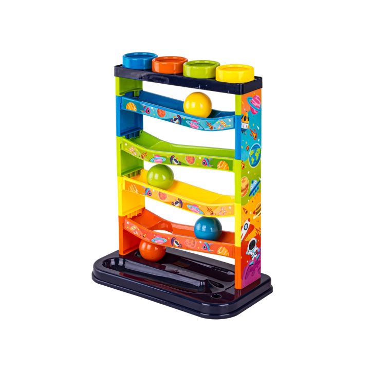 Zjeżdżalnia z piłeczkami Młotek Zbijak Tor Kulkowy Kulodrom Zabawka interaktywna Pound & Ball Przecena 1