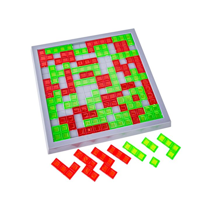 Rodzinna Gra Logiczna Klocki + Podstawka Blokowanie Układanka Z Klockami