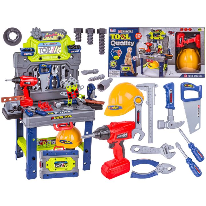 Zestaw Majsterkowicza Mechanika Warsztat Stolarski Walizka Stolik Wkrętarka Narzędzia
