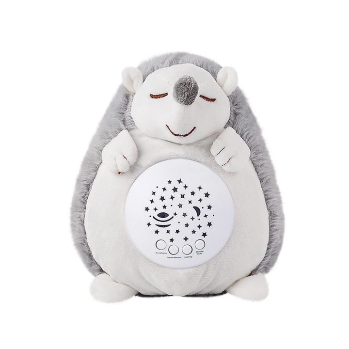 Pluszowy Jeż Jeżyk PROJEKTOR Maskotka Emituje Biały Szum Usypiacz Pomaga Zasnąć Zabawka Dla Dzieci