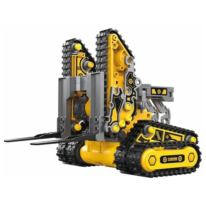 Klocki 176 El. Zestaw do składania MASZYNY BUDOWALNE 4w1 RC Koparka Czołg Wózek Widłowy Zdalnie Sterowane
