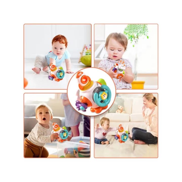 Kostka Sensoryczna Edukacyjna Interaktywna Zabawka Stacja Kosmiczna Rakieta