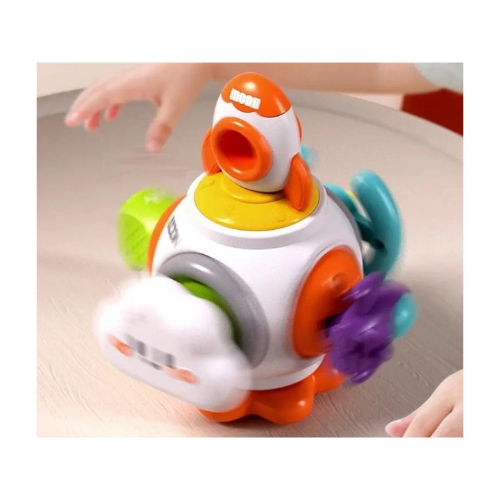 Kostka Sensoryczna Edukacyjna Interaktywna Zabawka Stacja Kosmiczna Rakieta