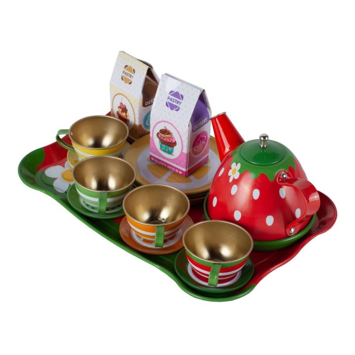 Zestaw Kawowy, do Parzenia Herbaty Kawy Czajnik Filiżanki + Akcesoria 17 el.