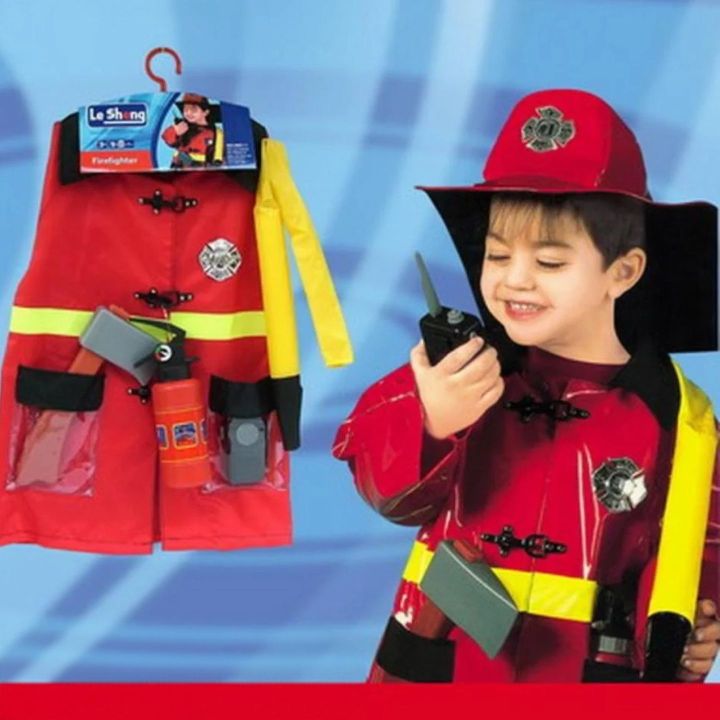 Strój Małego Strażaka z Akcesoriami – Kombinezon Strażacki dla Dzieci
