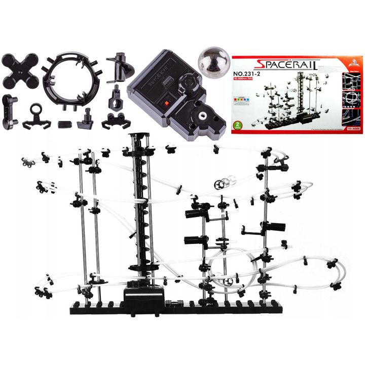 SpaceRail Level 2 – Konstrukcyjny Tor Kulkowy 3D 10 m | Konstrukcyjny Rollercoaster