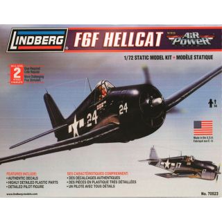 F6F Hellcat (Grumman) – Myśliwiec wojskowy USA | Model plastikowy do sklejania Lindberg (skala 1:72)