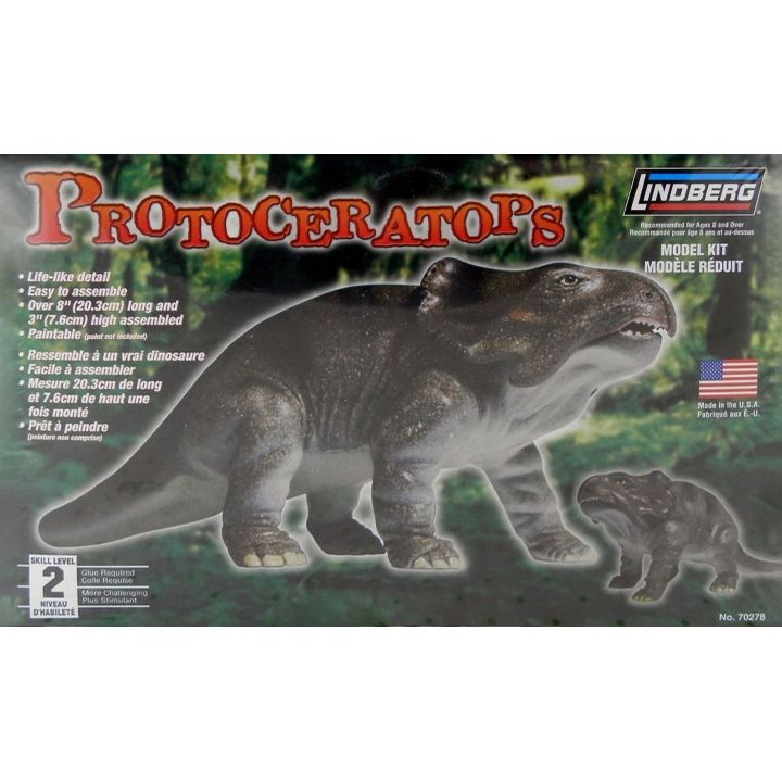 Protoceratops – Roślinożerny dinozaur | Model plastikowy do sklejania Lindberg
