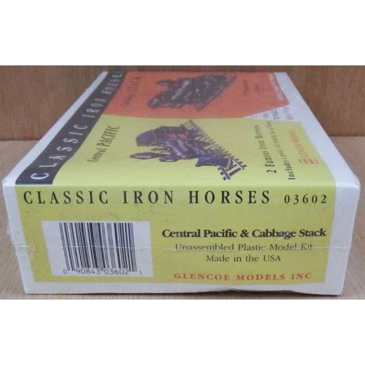 Central Pacific i Cabbage Stack – Zestaw Classic Iron Horses | 2 modele plastikowe do sklejania Glencoe Models (skala 1:120)