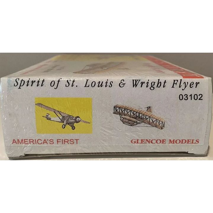 Spirit of St. Louis i Wright Flyer – Zestaw America’s First | 2 modele plastik. do sklejania Glencoe Models (skala 1:110 i 100)