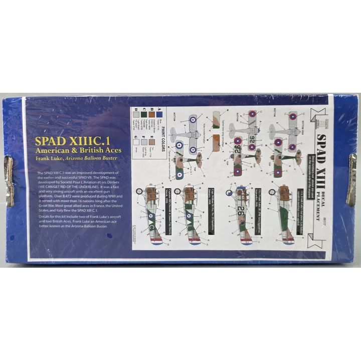 SPAD XIII C.I – Myśliwiec I wojny światowej francuski | Model plastikowy do sklejania Glencoe Models (skala 1:48)