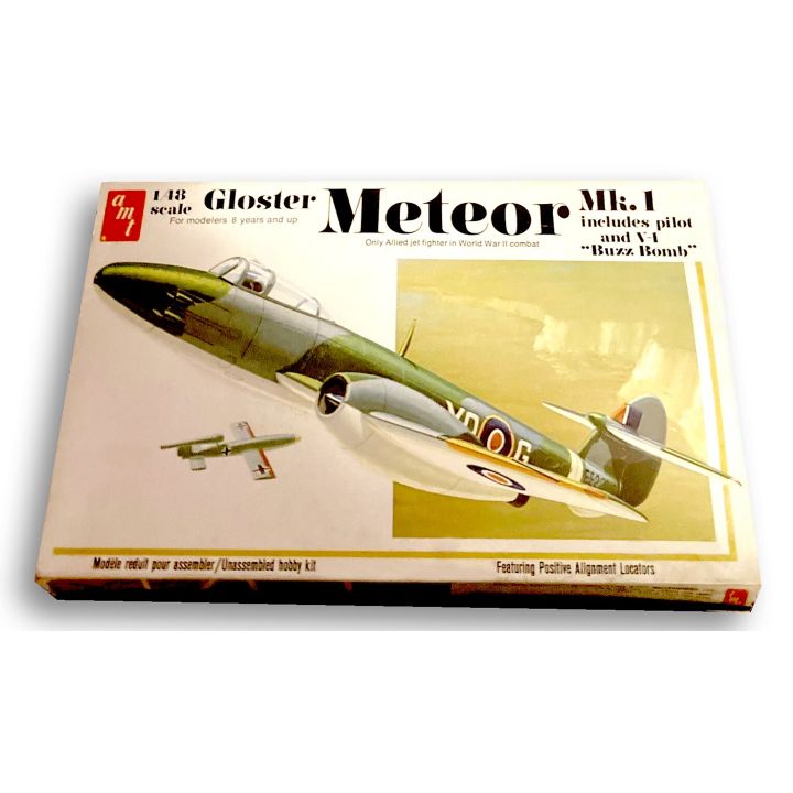 Gloster Meteor MK.1 – Myśliwiec odrzutowy brytyjski | Model plastikowy do sklejania AMT (skala 1:48)