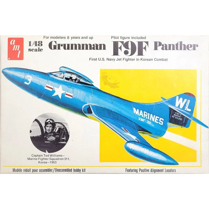 F9F Panther (Grumman) –  Myśliwiec odrzutowy US Navy | Model plastikowy do sklejania AMT (skala 1:48)