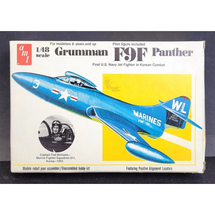 F9F Panther (Grumman) –  Myśliwiec odrzutowy US Navy | Model plastikowy do sklejania AMT (skala 1:48)