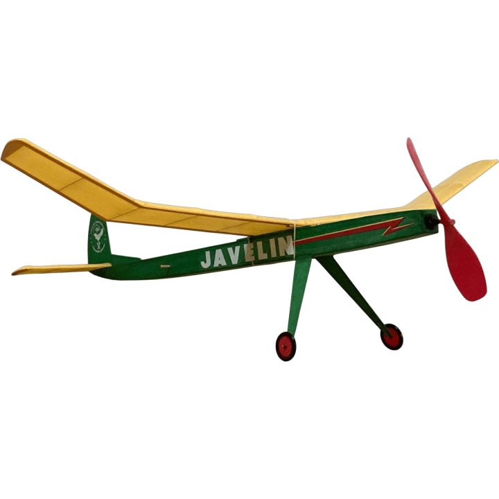 Javelin – Lekki samolot z napędem gumowym lub elektrycznym | Model balsowy do budowy Guillows (rozpiętość 61 cm)